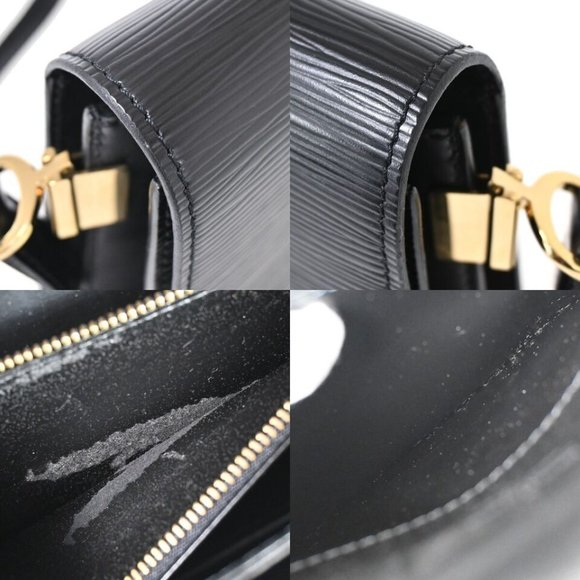 Louis Vuitton Epi Free Run One-Shoulder Bag Handbag M52402  LOUIS VUITTON Free Run Shoulder Bag Epi Leather Black Gold France M52402